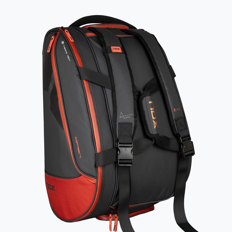 Padelio krepšys NOX Luxury Open Series 60 l black/red 6