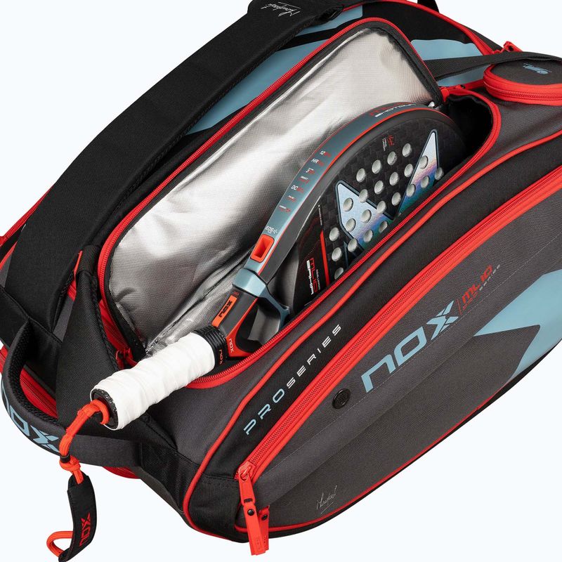 Krepšys padelio raketėms NOX ML10 Competition XL Compact Padelbag 80 l grey/black/orange 7