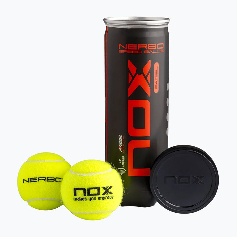 Padelio kamuoliai NOX Nerbo 3 pcs. yellow