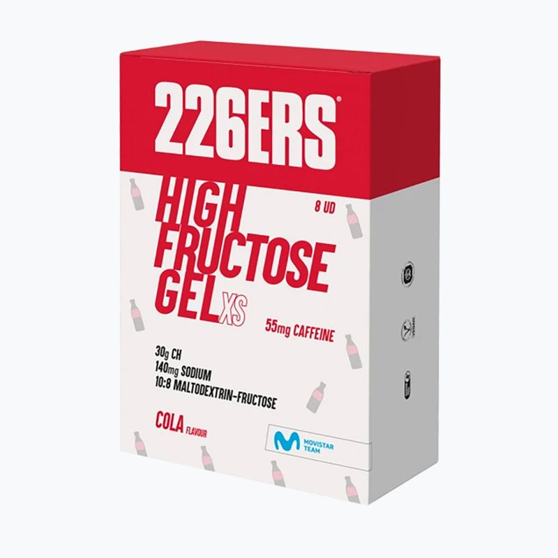 Energetinis gelis 226ERS High Fructose Gel XS 8 x 44 g caffeine 55mg cola