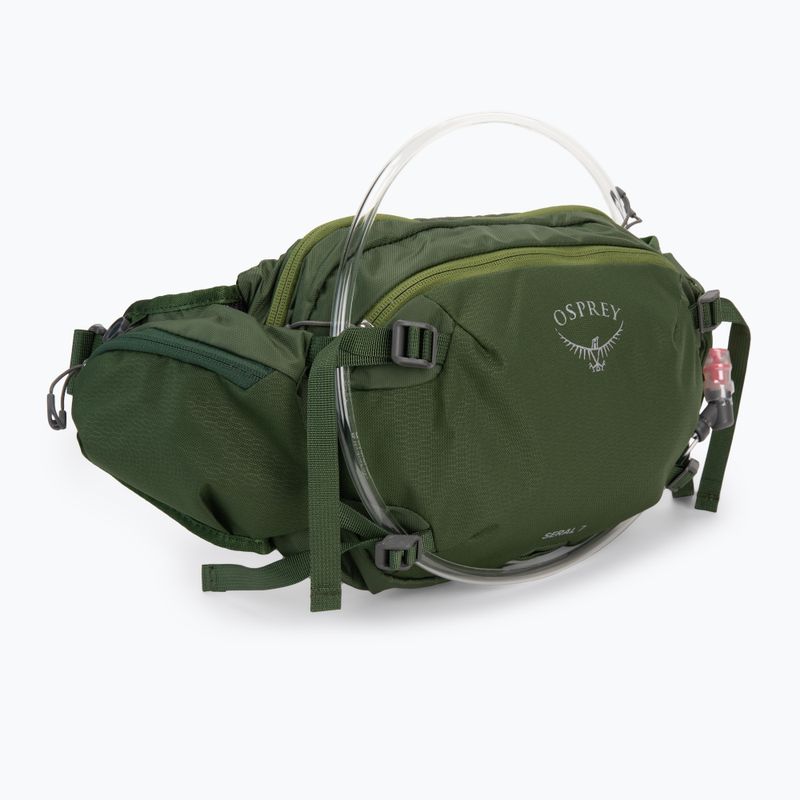 Dviračio rankinė ant juosmens Osprey Seral 7 l su gertuve 1.5 l dustmoss green