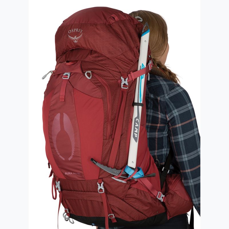 Moteriška žygio kuprinė Osprey Aura AG 65 l XS-S berry sorbet red 10