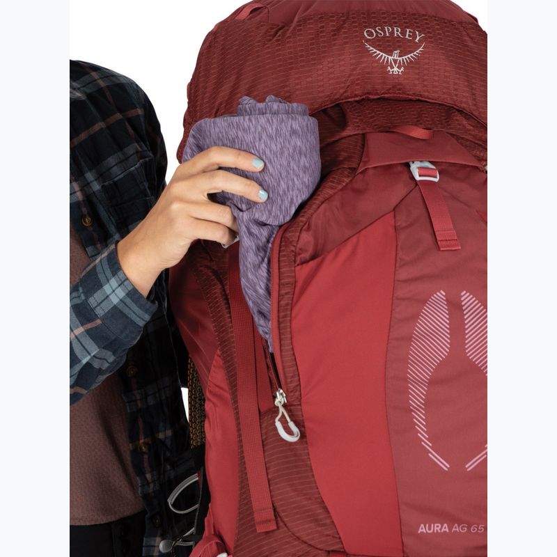 Moteriška žygio kuprinė Osprey Aura AG 65 l XS-S berry sorbet red 11