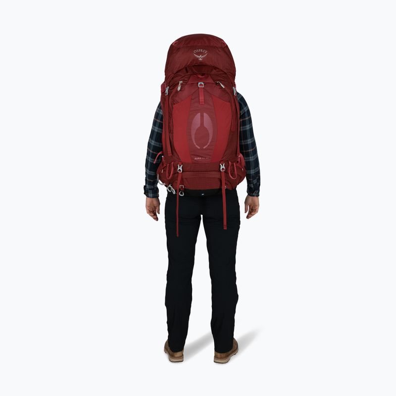 Moteriška žygio kuprinė Osprey Aura AG 65 l M-L berry sorbet red 6