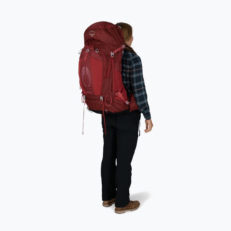 Moteriška žygio kuprinė Osprey Aura AG 65 l M-L berry sorbet red 7