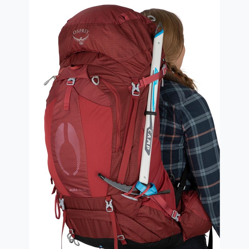 Moteriška žygio kuprinė Osprey Aura AG 65 l M-L berry sorbet red 9