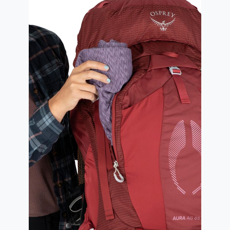 Moteriška žygio kuprinė Osprey Aura AG 65 l M-L berry sorbet red 10