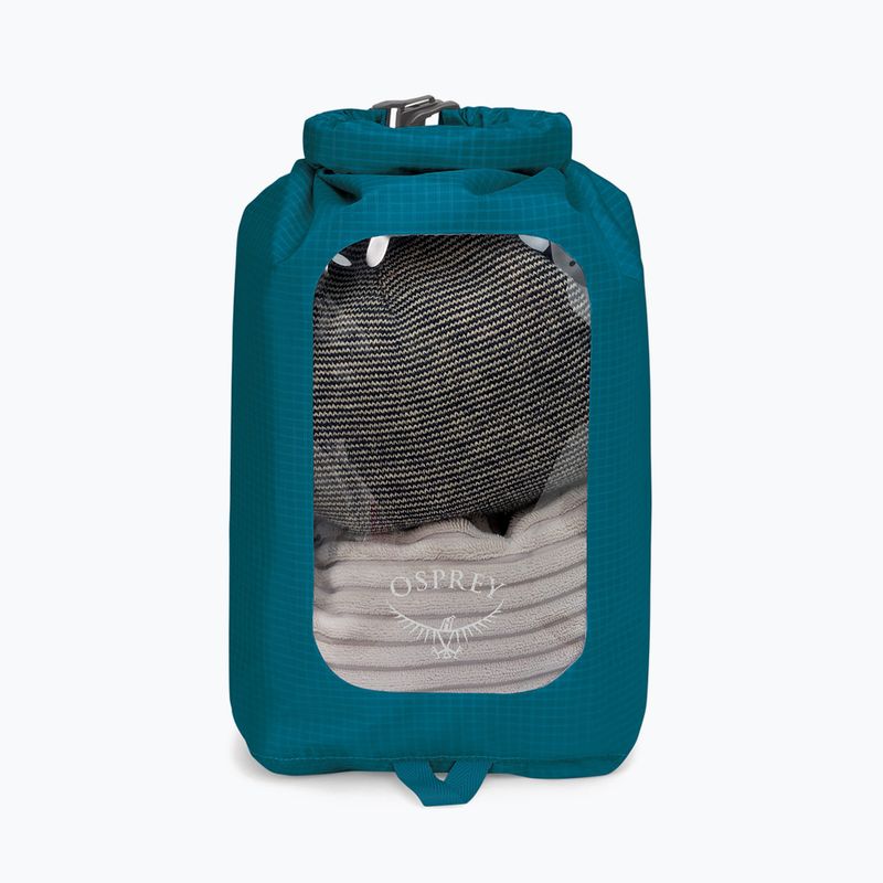 Vandeniui atsparus maišas Osprey DrySack w/Window 6 l waterfront blue