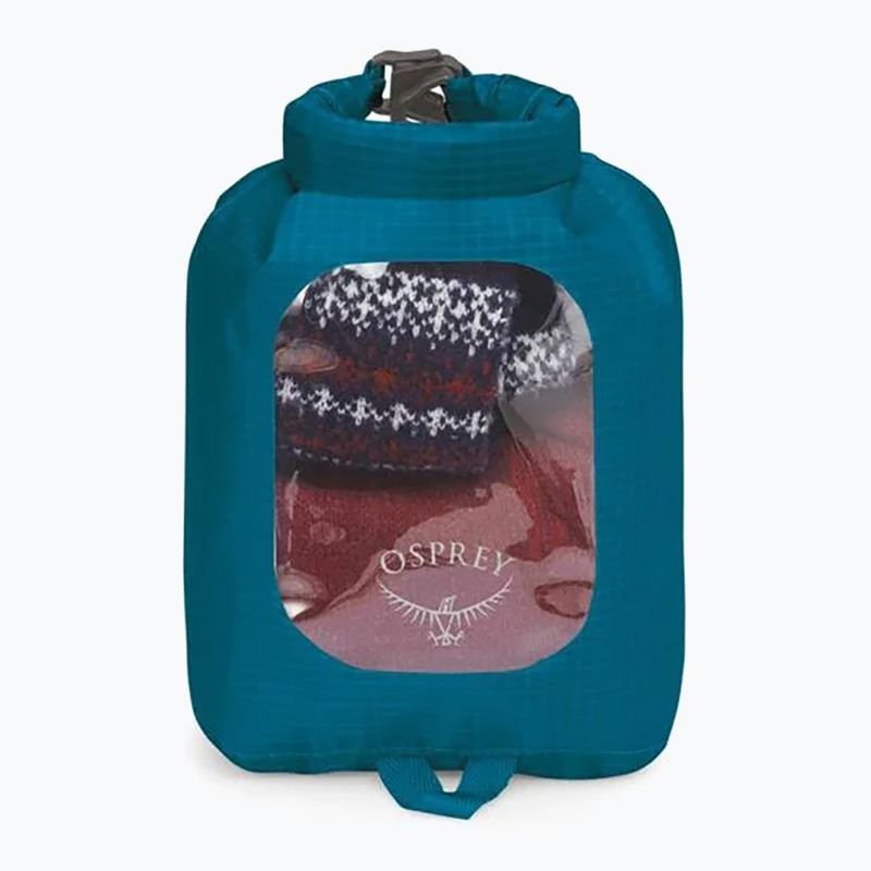 Vandeniui atsparus maišas Osprey DrySack w/Window 3 l waterfront blue