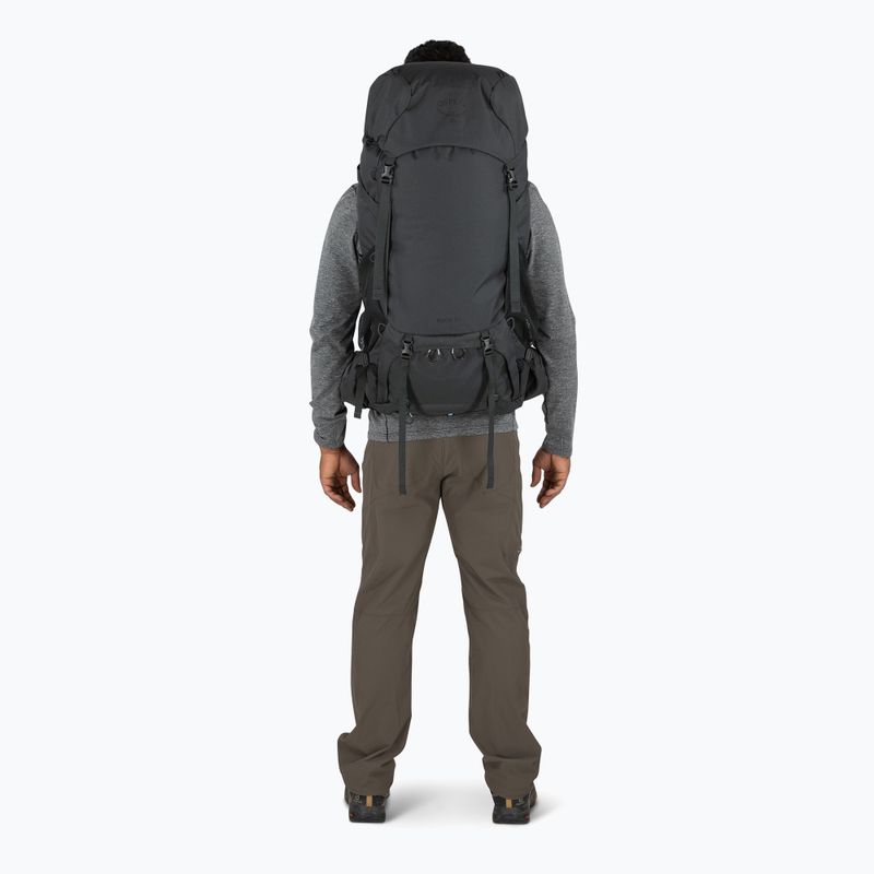 Vyriška žygio kuprinė Osprey Rook 50 l dark charcoal / silver lining 6