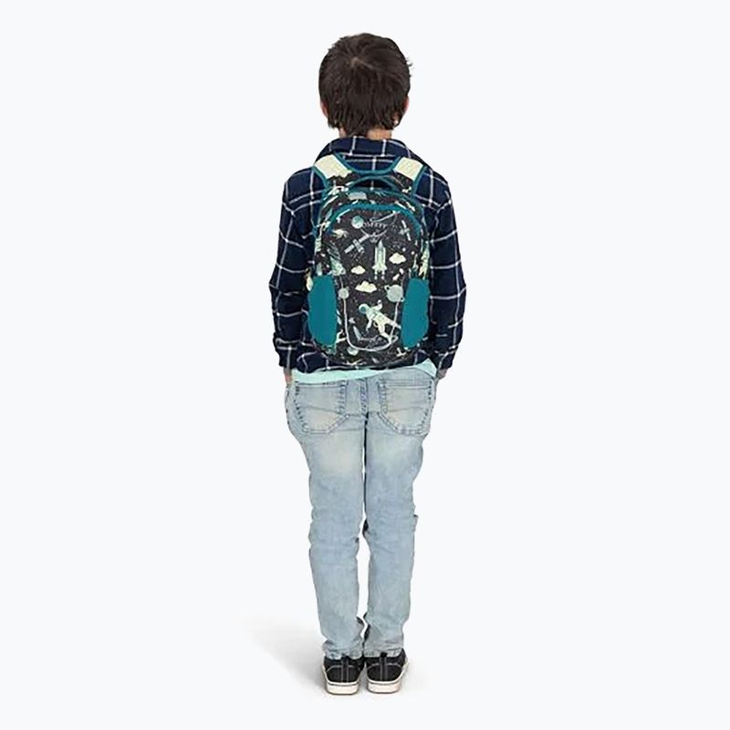 Vaikiška miesto kuprinė Osprey Daylite Youth Pack 9 l space travel print/antique blue 8