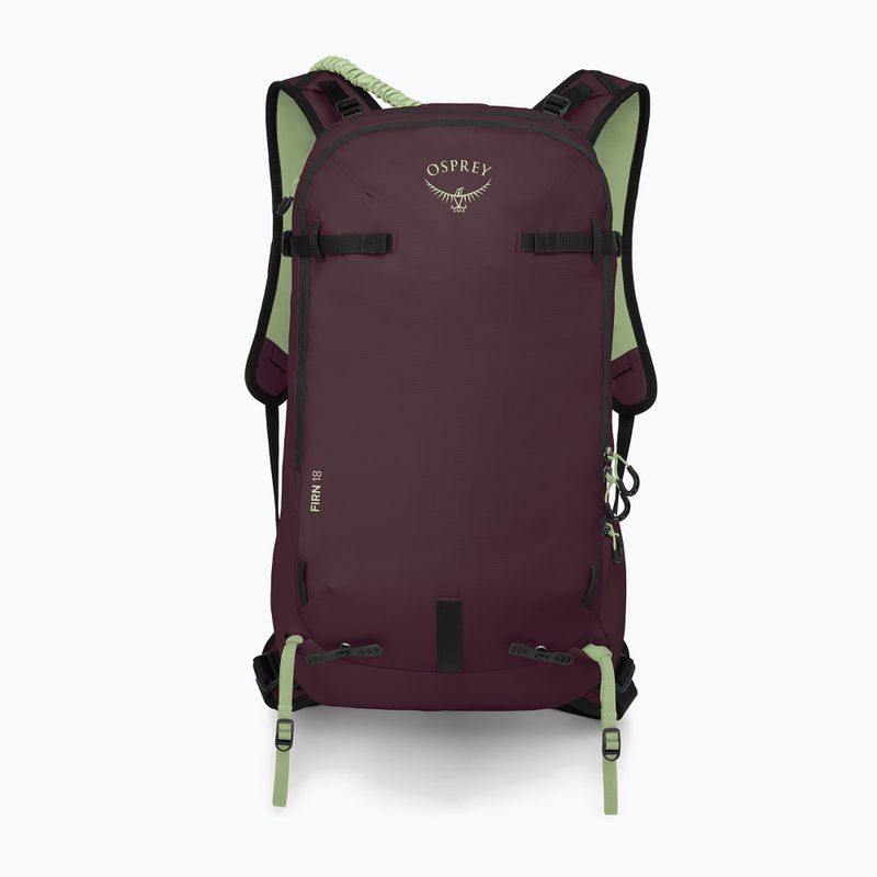 Ski touring kuprinė Osprey Firn 18 l elderberry purple/peppermint green