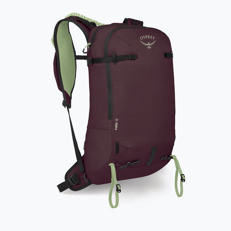 Ski touring kuprinė Osprey Firn 18 l elderberry purple/peppermint green 2