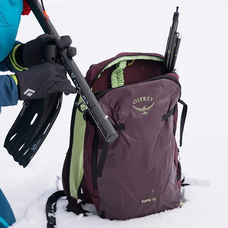 Ski touring kuprinė Osprey Firn 18 l elderberry purple/peppermint green 13