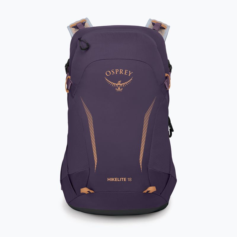 Turistinė kuprinė Osprey Hikelite 18 l purple ink / purple dusk / cheddar orange