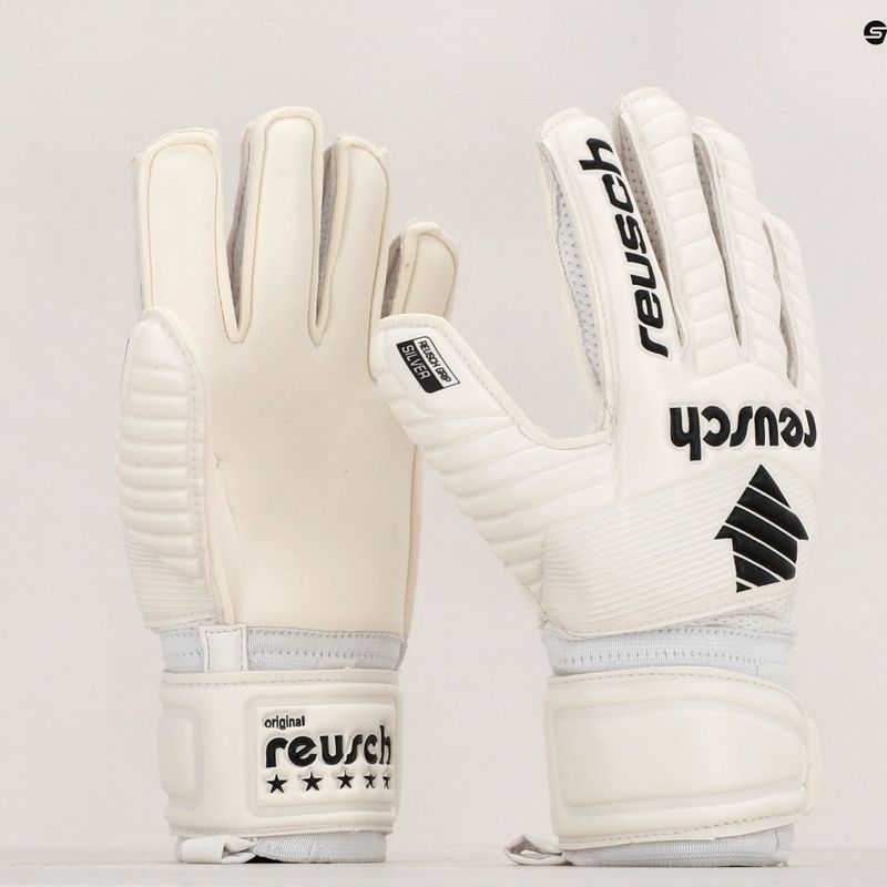 Reusch Legacy Arrow Silver Junior vaikiškos vartininko pirštinės baltos 5372204-1100 10