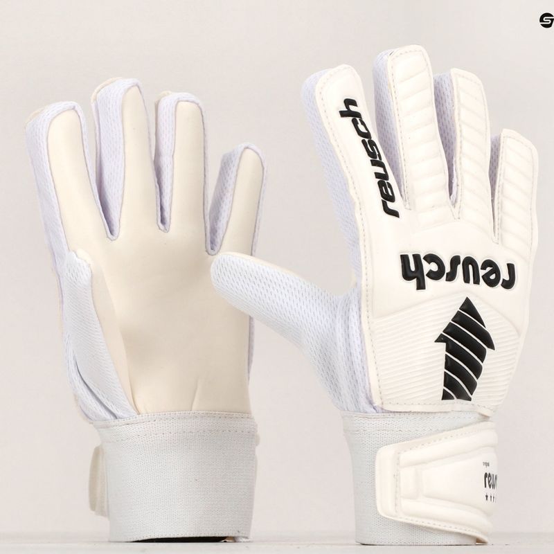 Reusch Legacy Arrow Solid Junior vaikiškos vartininko pirštinės baltos 5372504-1100 6