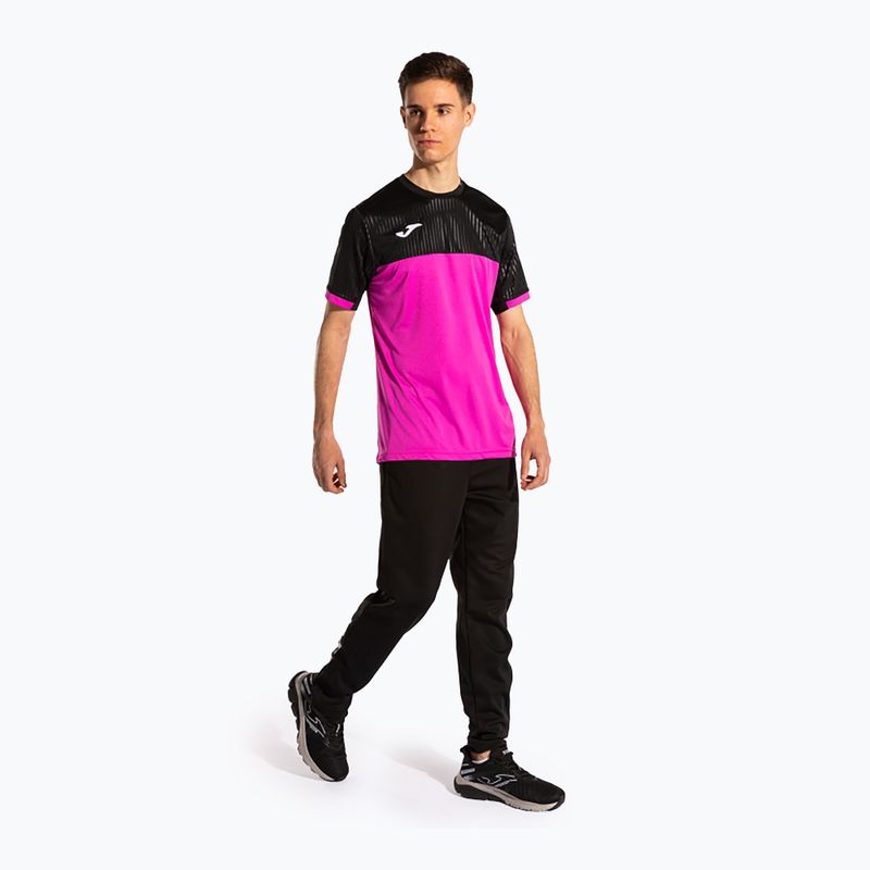 Vyriški teniso marškinėliai Joma Montreal fluorescent pink/black 2