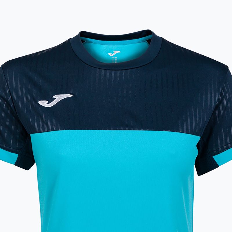 Marškinėliai Joma Montreal SS fluor turquoise/navy 8