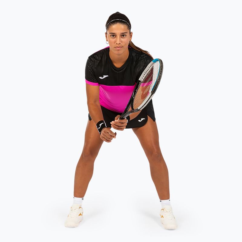 Marškinėliai Joma Montreal SS fluor pink/black 3