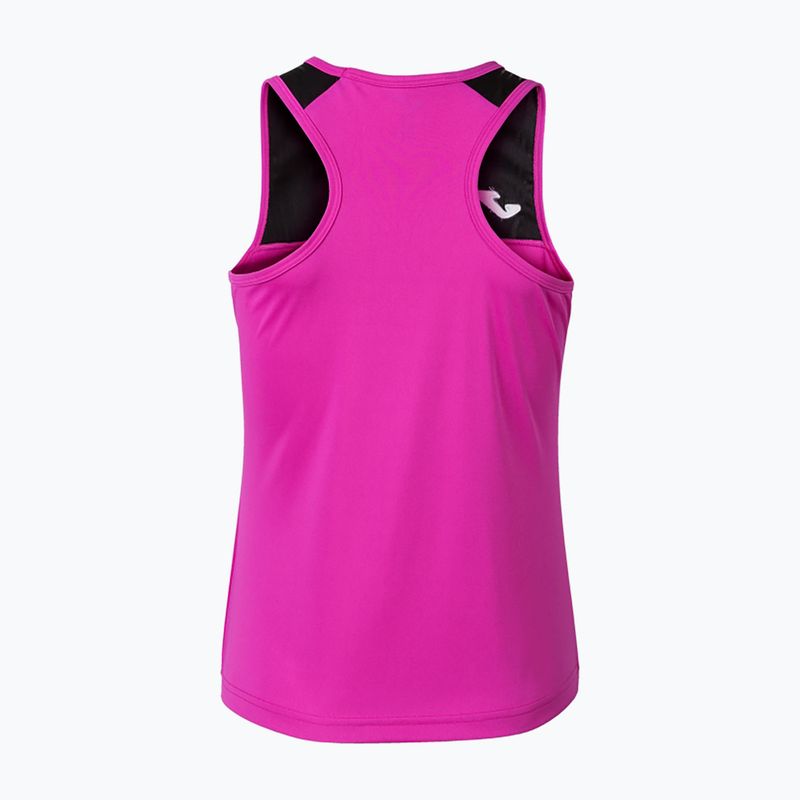 Moteriškas teniso tank topas Joma Montreal fluorescent pink/black 4