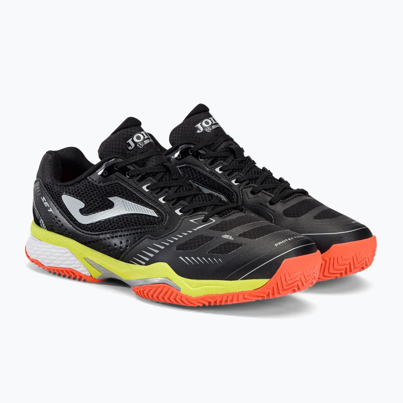 Joma T.Set Clay vyriški juodi teniso bateliai TSETW2201P 4