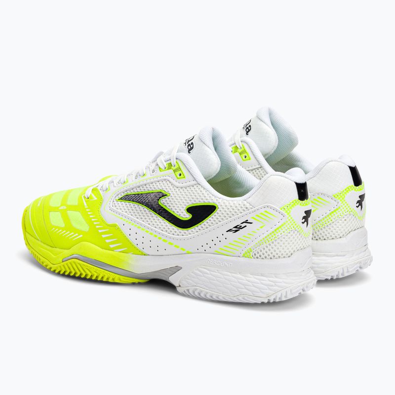 Joma T.Set Clay vyriški baltos ir geltonos spalvos teniso bateliai TSETW2209P 3