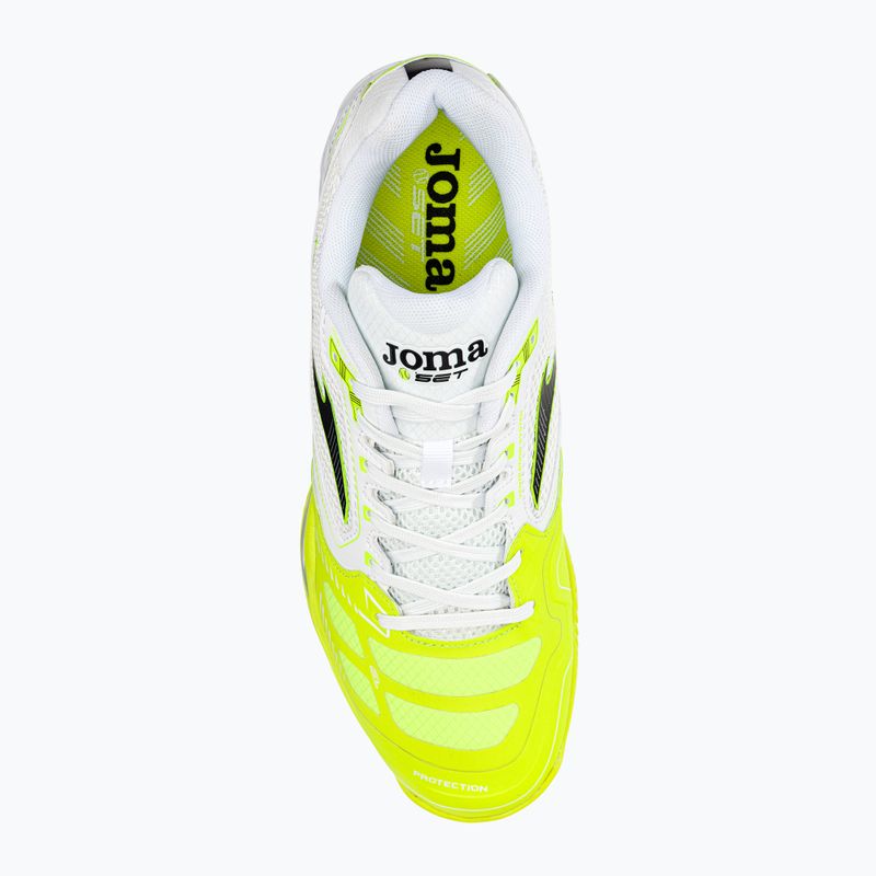 Joma T.Set Clay vyriški baltos ir geltonos spalvos teniso bateliai TSETW2209P 6