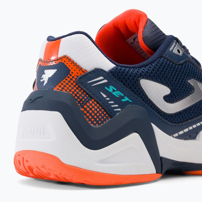 Joma T.Set vyriški tamsiai mėlynos ir baltos spalvos teniso bateliai TSETS2332T 9