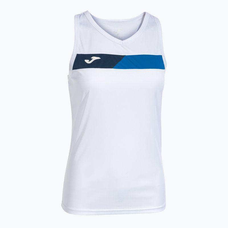 Moteriškas teniso tank topas Joma Court Sleeveless white/royal