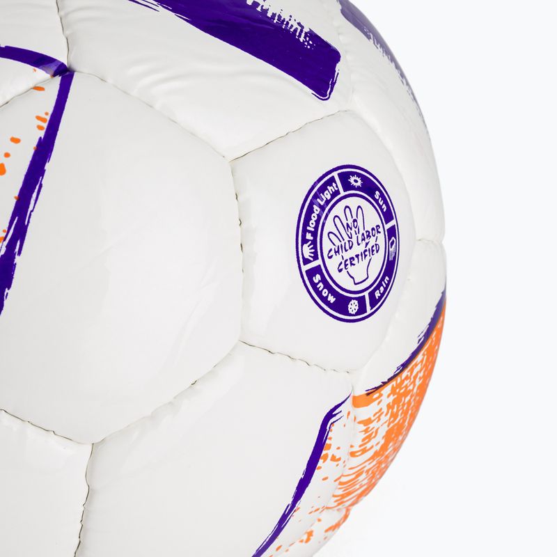 Joma Dali II futbolo kamuolys baltos/šviesiai oranžinės/violetinės spalvos, 3 dydis 3