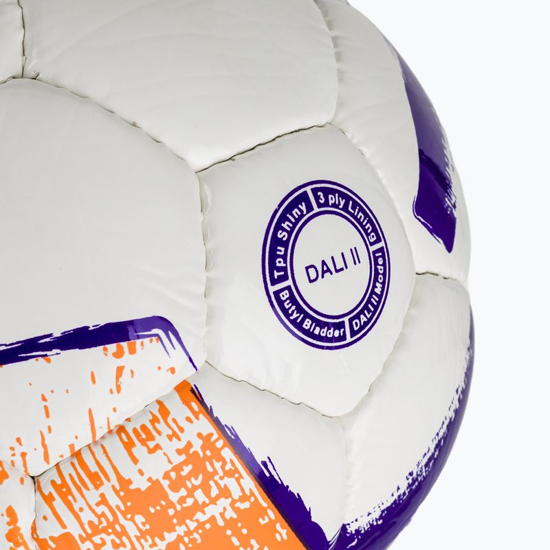 Joma Dali II futbolo kamuolys baltos/šviesiai oranžinės/violetinės spalvos, 3 dydis 4