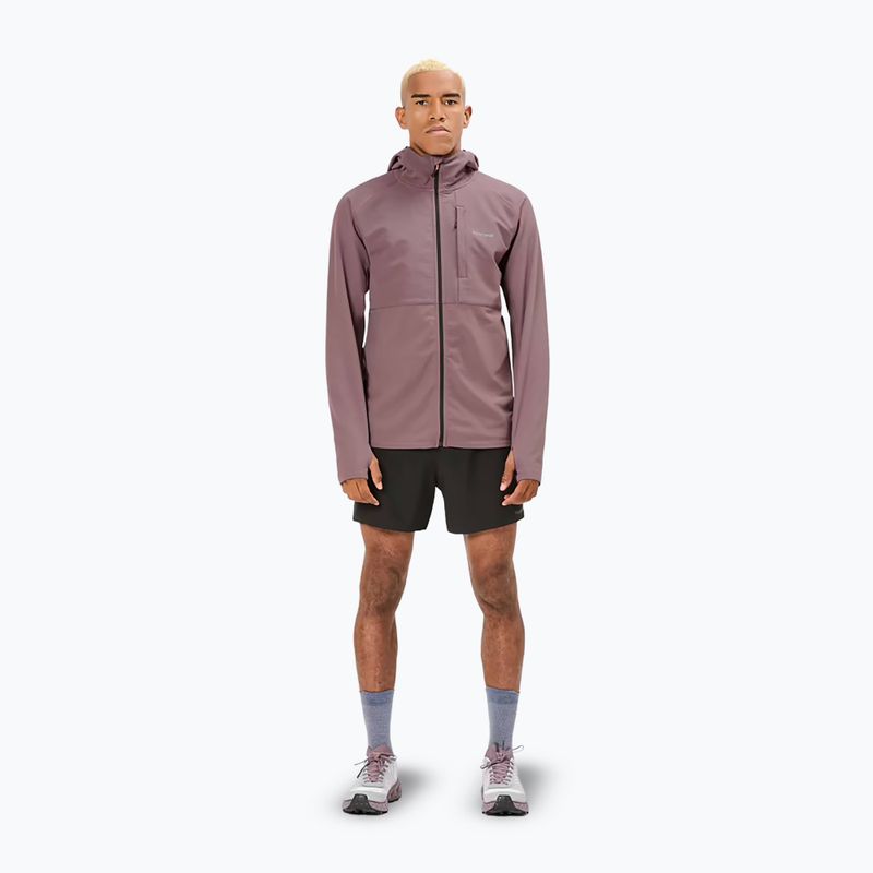 Vyriška bėgimo striukė NNormal Active Warm albergini/purple 2