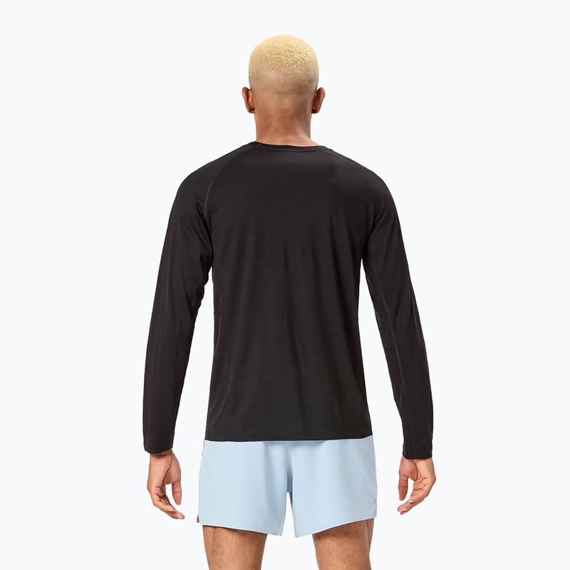 Vyriški bėgimo marškinėliai ilgomis rankovėmis NNormal Merino black 3