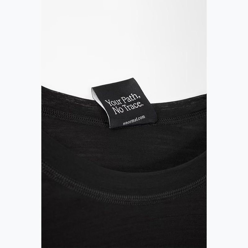 Moteriški bėgimo marškinėliai ilgomis rankovėmis NNormal Merino black 6