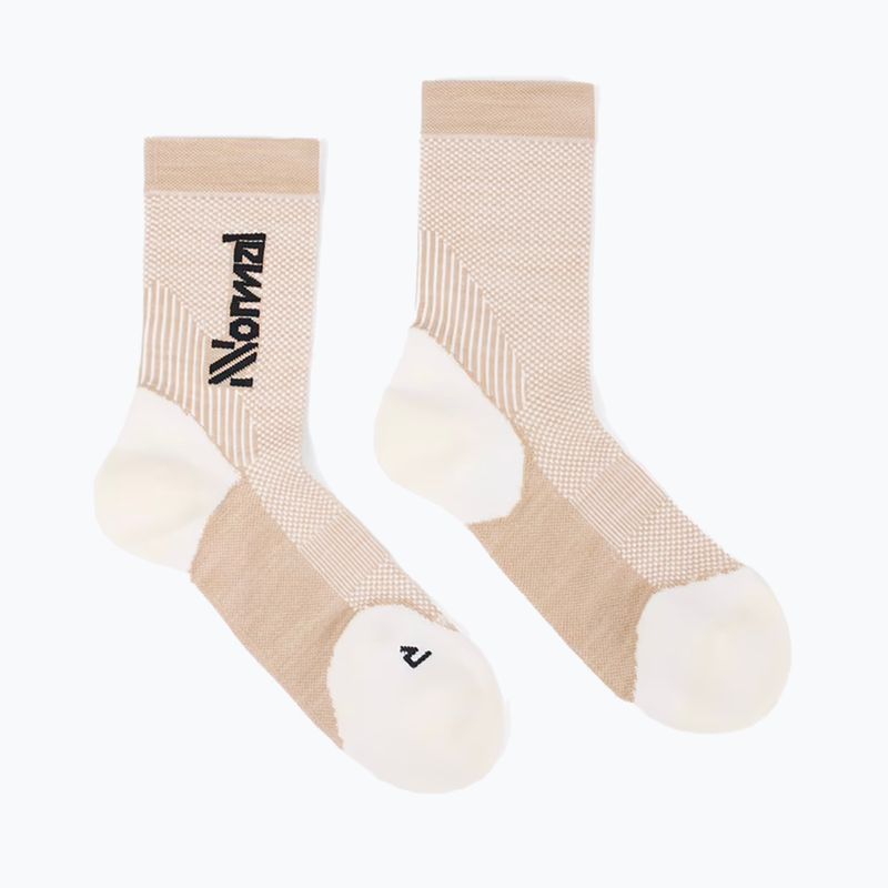 NNormal Merino smėlio spalvos bėgimo kojinės