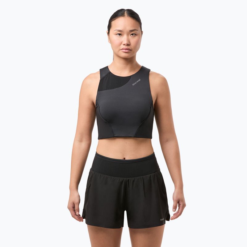 Moteriški bėgimo marškinėliai NNormal Trail Cropped Top black 2