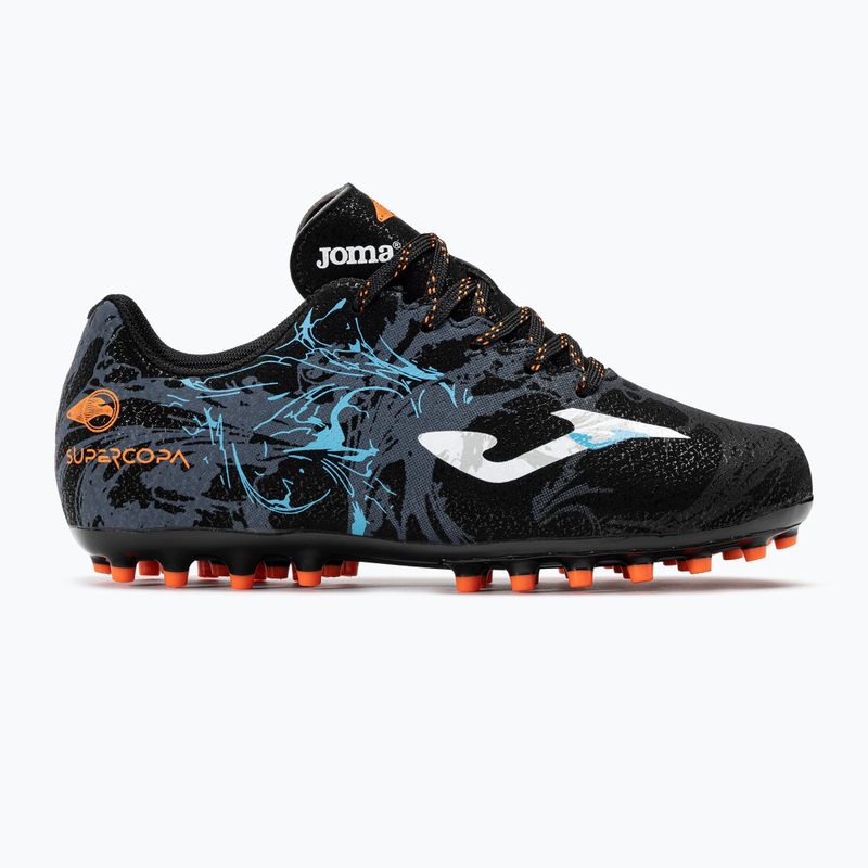 Vaikiški futbolo bateliai Joma Super Copa Jr AG black/turquoise 2