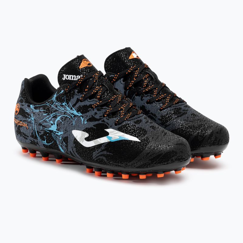 Vaikiški futbolo bateliai Joma Super Copa Jr AG black/turquoise 4