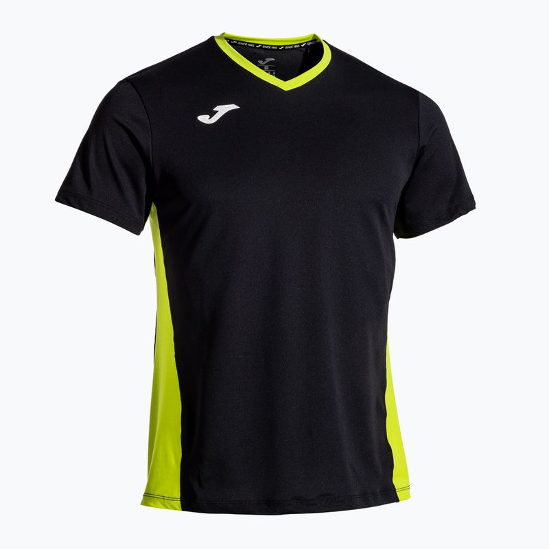 Vyriški teniso marškinėliai Joma Court black/green 2