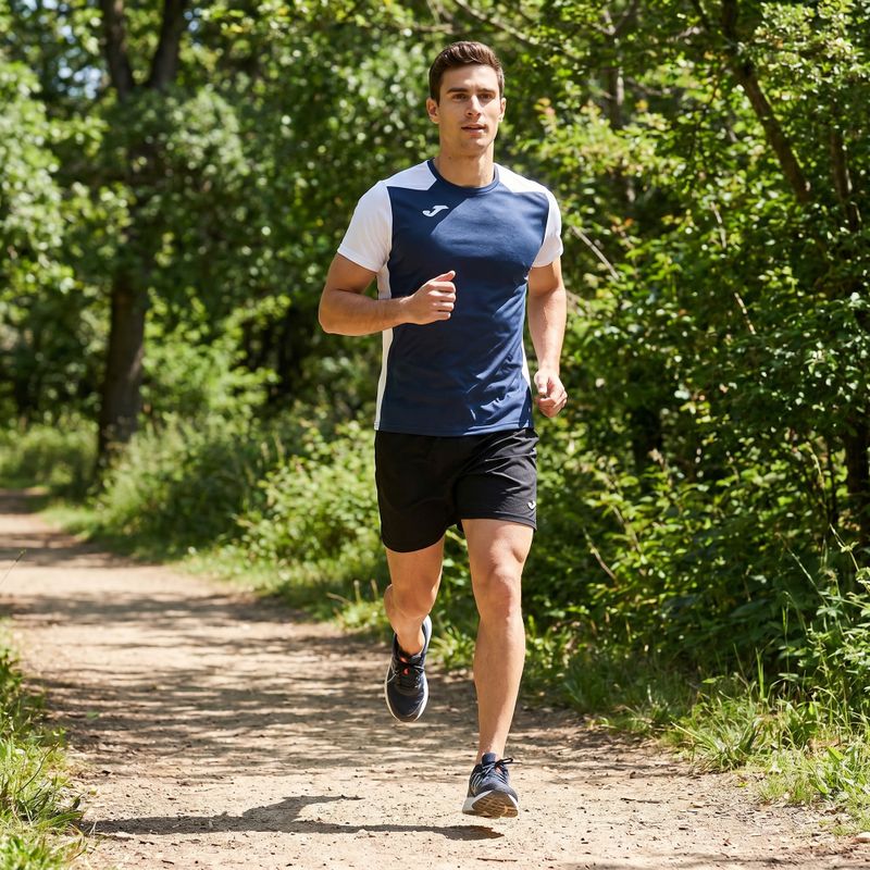 Vyriški bėgimo marškinėliai Joma Record II navy/white 6