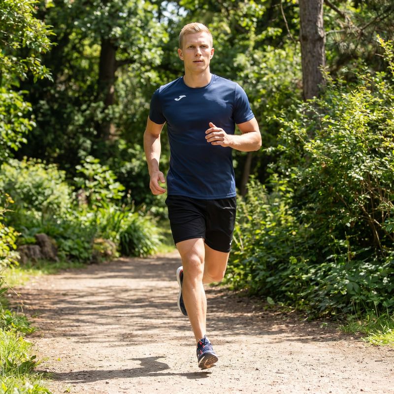 Vyriški bėgimo marškinėliai Joma Record II navy 3
