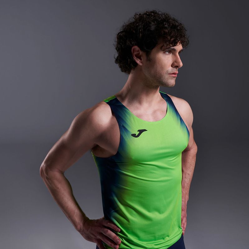 Vyriški bėgimo marškinėliai Joma Elite XI fluor green/navy 7