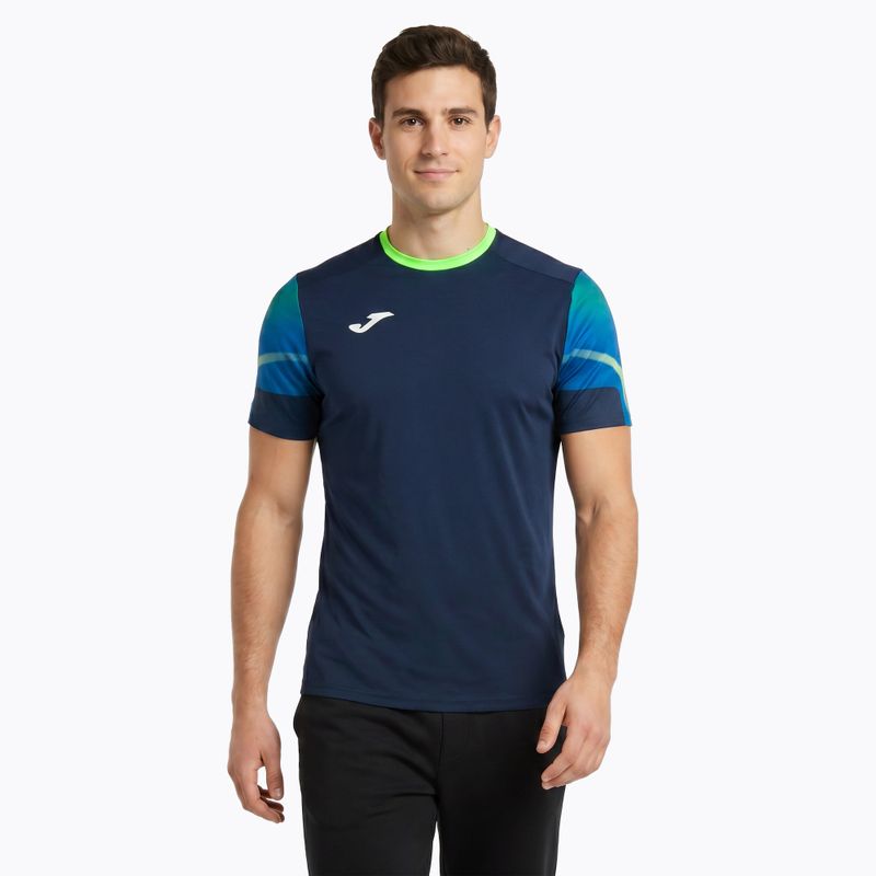 Vyriški bėgimo marškinėliai Joma Elite XI navy/fluor green 3