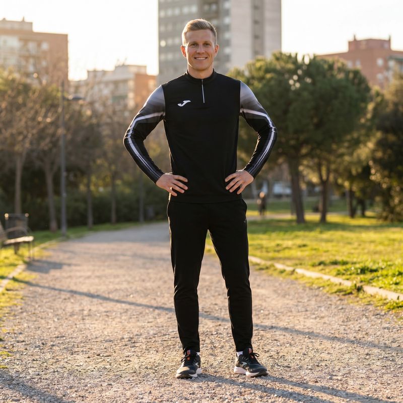 Vyriškas bėgimo džemperis Joma Elite XI juoda/anglies spalva 8