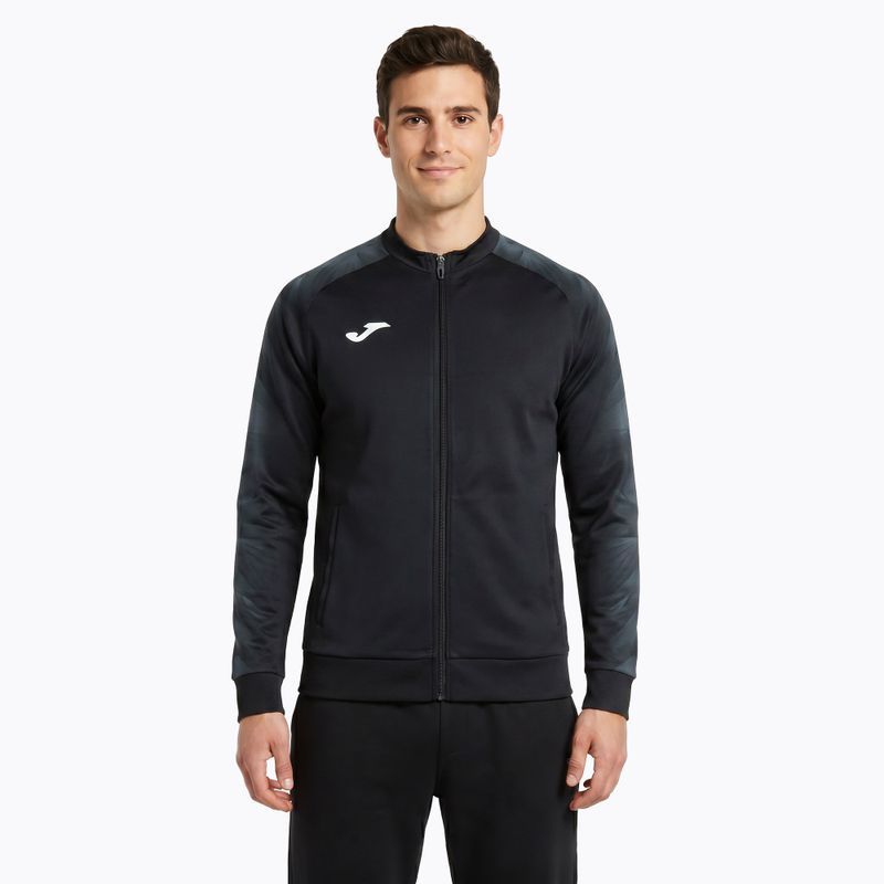 Vyriškas bėgimo džemperis Joma Elite XI Full Zip juoda/anglies spalva
