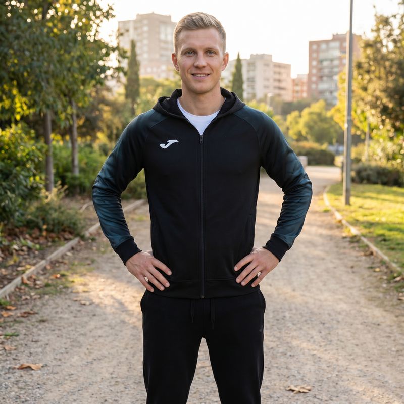 Vyriškas bėgimo džemperis Joma Elite XI Hoodie black/anthracite 9