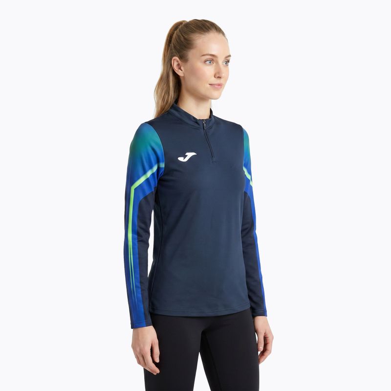 Moteriškas bėgimo džemperis Joma Elite XI navy/fluor green 3
