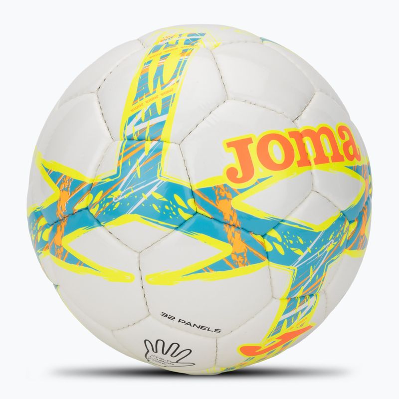 Futbolo kamuolys Joma Dali III flour turquoise/flour coral dydis 3 2
