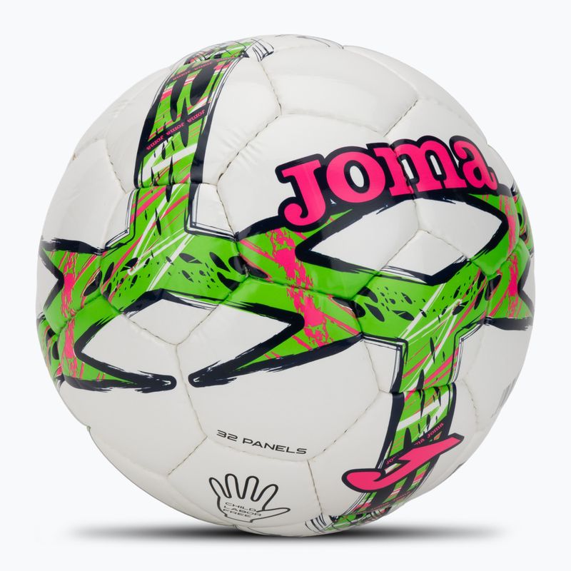 Futbolo kamuolys Joma Dali III green fluor/pink/navy dydis 3 2